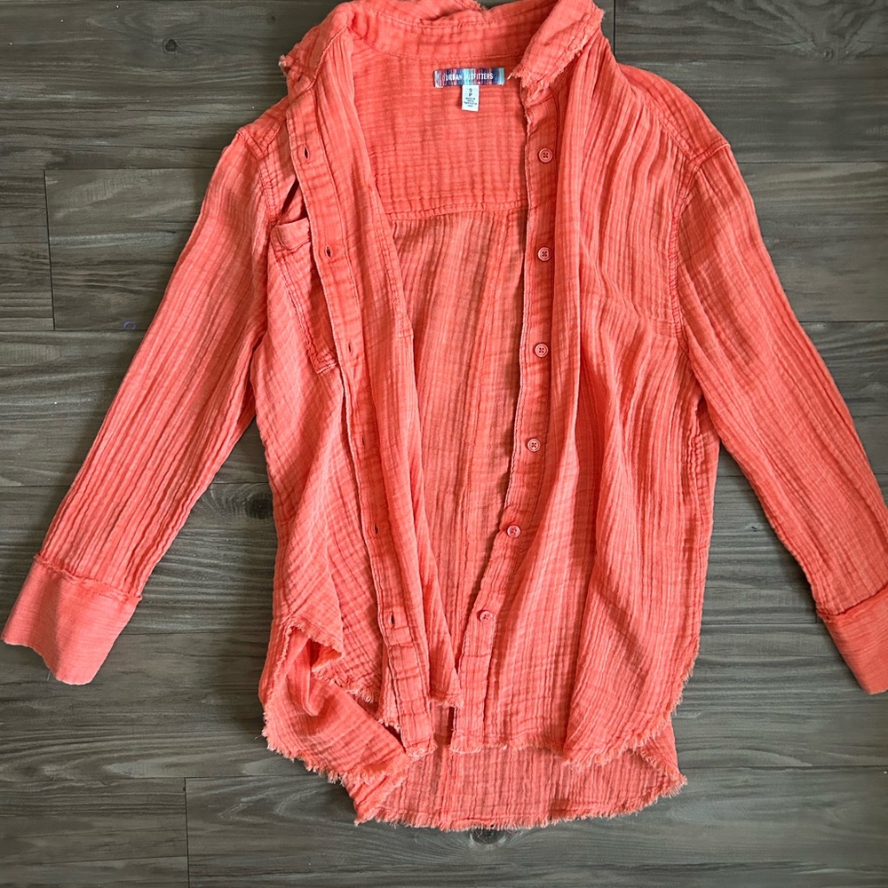 Urban Outfitters Orange Relaxed Longsleeve